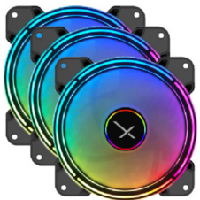 KIT DE VENTILADORES XZEAL XZVE100B NEGRO, VENTILADOR, 1200 RPM