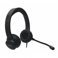 ACTECK AUDÍFONOS CON MICRÓFONO SF10, ALÁMBRICO, USB, NEGRO AC-932233