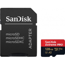 MEMORIA FLASH SANDISK EXTREME PRO, 128GB MICROSDXC CON ADAPTADOR