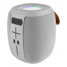 Bocina Bluetooth Portátil RGB Novel Drum Perfect Choice Gris