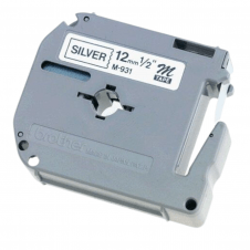 CINTA BROTHER M931 NEGRO/PLATA 12MM PT85 100/110