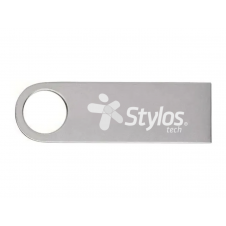 MEMORIA USB STYLOS 16GB FLASH 2.0 PLATA, PACK 10 (STUSB1016)