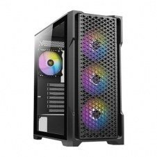 GABINETE ANTEC AX90 MEDIA TORRE ATX ITX M-ATX, 7xRANURAS, 4xFAN