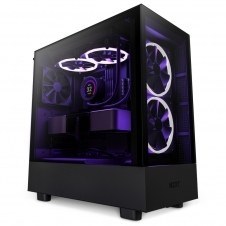 HABIENTE NZXT H5 ELITE VENTANA, RGB MIDI TOWER, SIN FUENTE, NEGRO