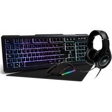 KIT DE TECLADO Y MOUSE VORAGO KMH-501, ALÁMBRICO, USB, NEGRO (ESPAÑOL)