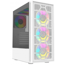GABINETE BALAM RUSH (BR-935999) DRAGONFLY II MESHGM740,ATX,1*USB 3.0,CRISTAL TEMP,MALLA,BLANCO