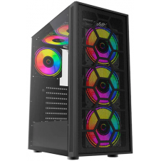 GABINETE BALAM RUSH (BR-935982) DRAGONFLY II MESHGM740,ATX,1*USB 3.0,CRISTAL TEMP,MALLA,NEGRO
