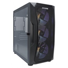 GABINETE GAMING SEOUL, EVOTEC EV-1019, 3 VENTILADORES, USB 3.0