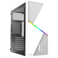 GABINETE ACTECK DRACO GM450,FUENTE 500W,RGB, BLANCO