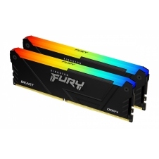 MEMORIA RAM DIMM KINGSTON FURY BEAST 16GB DDR4 3600MHZ CL17 KIT 2X8GB NEGRO KF436C17BB2AK2 16