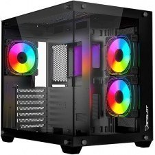 GABINETE OCELOT A-CUBE 1 ATX CON 3 VENTILADORES NEGRO