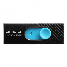 MEMORIA USB ADATA 32GB USB 2.0 RETRACTIL UV220 COLOR NEGRO AZUL