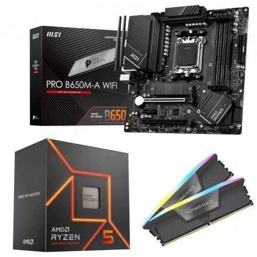 KIT ACTUALIZACION RYZEN 5 7600, 32GB DDR5, MSI B650M-A WIFI de…