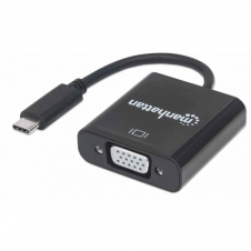 MANHATTAN ADAPTADOR USB-C 3.1 MACHO - VGA HEMBRA, NEGRO 151771