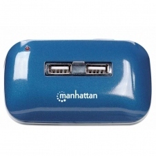 MANHATTAN HUB USB 2.0 DE 7 PUERTOS, 480 MBIT/S, CON FUENTE 161039