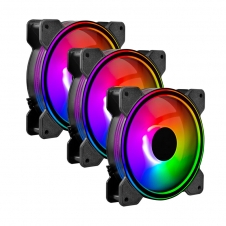 KIT DE 3 VENTILADORES BALAM RUSH EOLOX BLAZE EX50K, 120MM, ARGB, 1500RPM, NEGRO