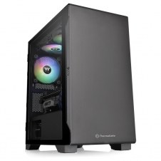 GABINETE THERMALTAKE S100 TG, MICRO TOWER, MICRO ATX, MINI-ITX, VENTANA LATERAL, 1X VENT. TRASEROS 120MM, NEGRO