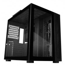 GABINETE GAME FACTOR ATX FISHTANK, DOBLE CRISTAL, USB 3.0, NEGRO