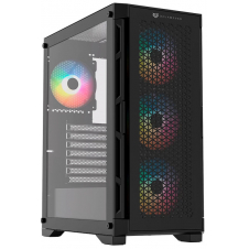 GABINETE BALAM RUSH CARBONO TWIN MATE5000,MICRO ATX, 4 FAN, NEGRO