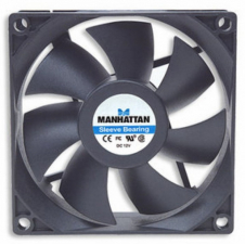 VENTILADOR MANHATTAN 4-PIN PARA PC, 80MM, 2500RPM, NEGRO 700320