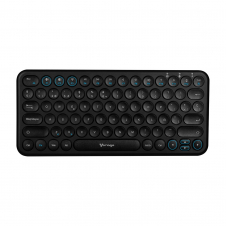 TECLADO VORAGO SLIM RECARGABLE TIPO C BT+WIRELESS NEGRO KBW-400