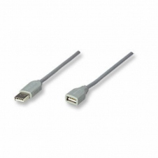 MANHATTAN CABLE USB A - USB A, 4.5 METROS, GRIS 340960