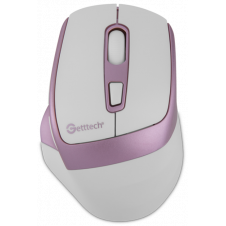 MOUSE GETTTECH INALAMBRICO ERGONOMICO BLANCO/ROSA 1600 DPI