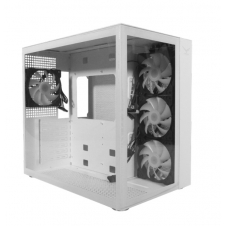GABINETE GAMER NACEB NA-0633 MID-TOWER ATX 4 FAN RGB USB-C BLANCO