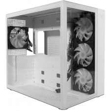 GABINETE GAMER NACEB NA-0633 MID-TOWER ATX 4 FAN RGB USB-C BLANCO