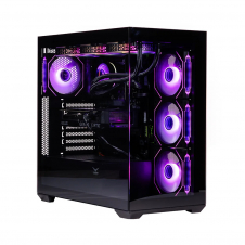GABINETE NACEB NA-0637N MID-TOWER ATX 4 VENTILADORES RGB NEGRO