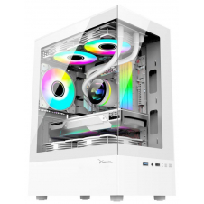 GABINETE XZEAL X-ZYNERGY M-ATX/ITX XZGAZNY1W CRISTAL 3 FAN BLANCO