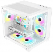 GABINETE XZEAL PANZER II CUBO CXi2 MINI TORRE ARGB VIDRIO BLANCO