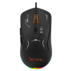 MOUSE XZEAL XSAMGA2B XST-401 RGB 7200DPI USB NEGRO