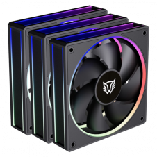 KIT DE VENTILADORES BALAM RUSH EOLOX BORA EXB85, 120MM, ARGB, NEGRO