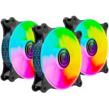 KIT VENTILADORES NACEB NA-0962 3×120MM ARGB 6PIN CON CONTROLADOR