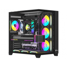GABINETE GAMER FORMULA CRYSTAL Z9 FLOE, MID-TOWER, ATX, NEGRO