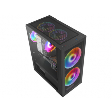 GABINETE GAMER FORMULA AIR POWER G5 DUO, MID-TOWER, ATX, NEGRO