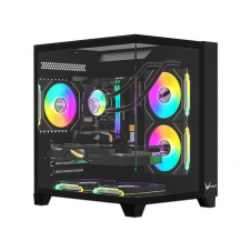GABINETE GAMER FORMULA CRYSTAL Z9M FLOE, MID-TOWER, MICRO-ATX, NEGRO