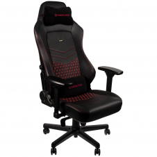 SILLA NOBLECHAIRS HERO BLACK/RED CUERO REAL 150KG