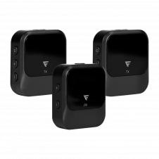 KIT 2 MICROFONOS LAVALIER GAME FACTOR USB C/2.4GHz/CANC DE RUIDO NEGRO