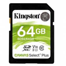 MEMORIA FLASH KINGSTON CANVAS SELECT PLUS, 64GB SDXC UHS-I CLASE 10, SDS2/64GB