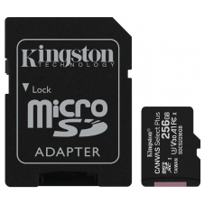 MEMORIA FLASH KINGSTON CANVAS SELECT PLUS, 256GB MICROSDXC UHS-I CLASE 10, CON ADAPTADOR, SDCS2/256GB