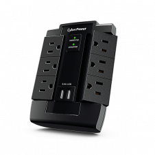 PROTECTOR DE SOBRETENSIONES CYBERPOWER 6 SALIDAS 2 USB