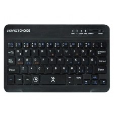 TECLADO PERFECT CHOICE MINI PC-200932, BLUETOOTH, USB, NEGRO (ESPAÑOL)