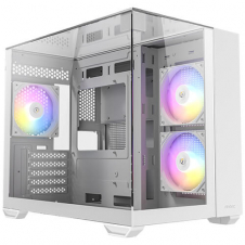 GABINETE ANTEC CX600M ARGB WHITE MICRO-ATX VIDRIO 3 FAN USB-C