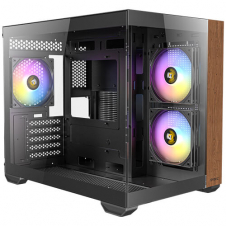 GABINETE ANTEC CX600M WOOD ARGB MICRO-ATX VIDRIO/MADERA 3X FAN
