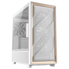 GABINETE ANTEC FLUX WHITE MEDIA TORRE E-ATX VIDRIO Y MADERA ARGB