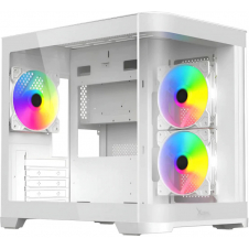 GABINETE XZEAL XZC1 MINI-ITX BLANCO PANEL CURVO 3X FAN ARGB