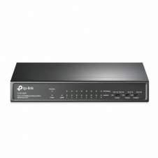 SWITCH TP-LINK FAST ETHERNET TL-SF1009P, 9 PUERTOS 10/100MBPS, 1.8 GBIT/S, 2.000 ENTRADAS - NO ADMINISTRABLE