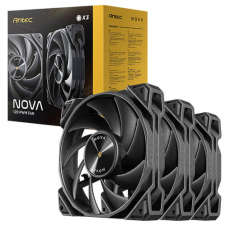 KIT 3 VENTILADORES ANTEC NOVA 120 NEGRO 120MM SILENCIOSO